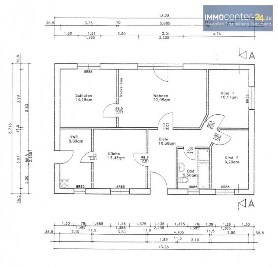 Grundriss Immobilie 2, Erdgescho� Einfamilienhaus Nadrense